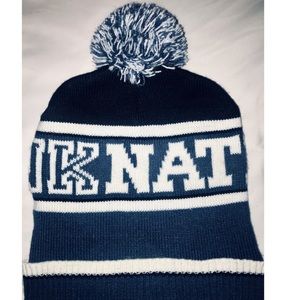 Pink nation beanie soft blue